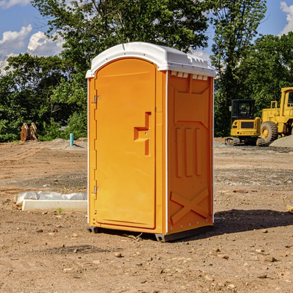 how often are the portable restrooms cleaned and serviced during a rental period in Lindenhurst